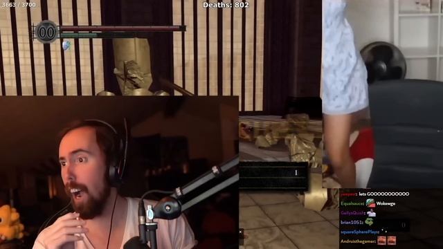 Asmongold Reacts To ExtraEmily Crying After Beating Dark Souls O&S