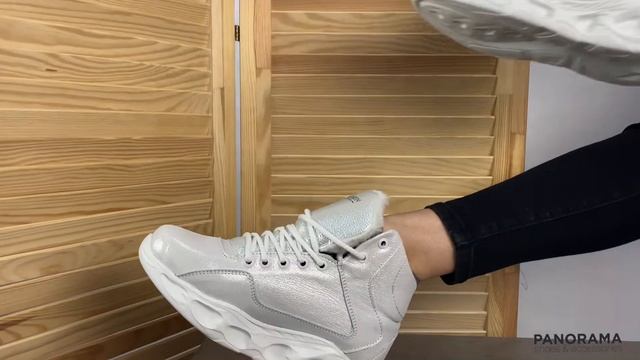 Белые зимние кроссовки из натуральной кожи 316SEREBRO - видеообзор смотреть онлайн