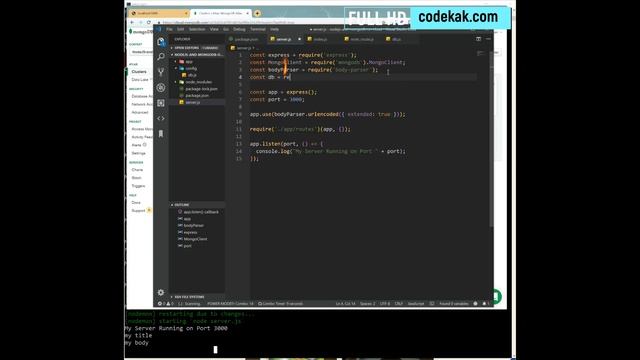 NodeJS + MongoDB on Cloud Full Course in 1 Hour Sub Thai смотреть онлайн
