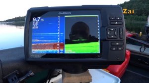 Сом на эхолоте Garmin в разных режимах.