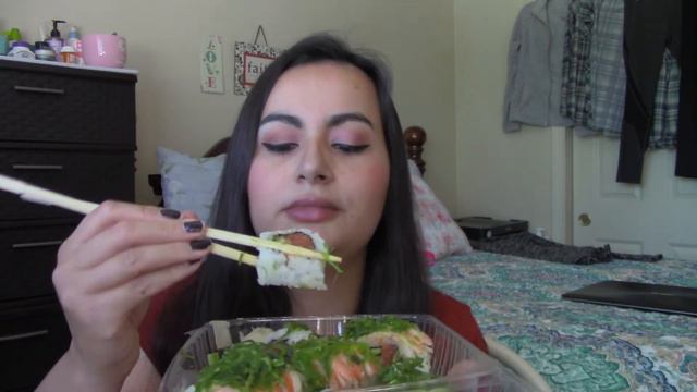 Quarantine birthday mukbang eating sushi смотреть онлайн