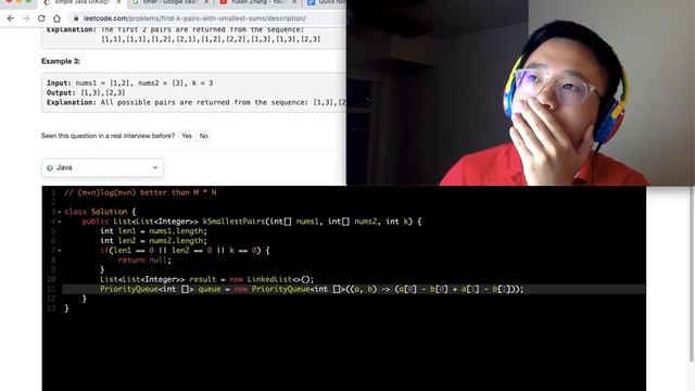 Find K Pairs with Smallest Sum - 30 min Java coding challenge смотреть онлайн