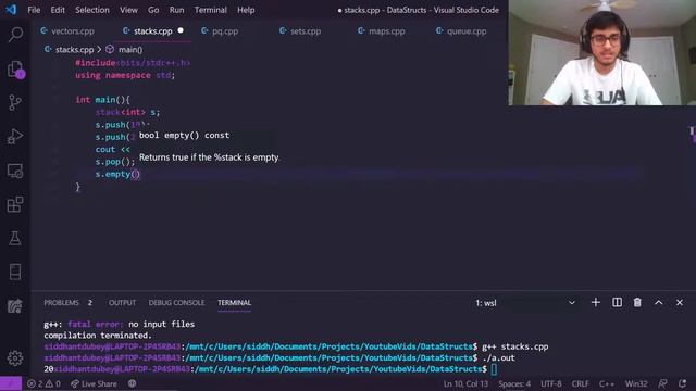 Data Structures in C++ (Stacks, Queues, Vectors, Priority Queues, Sets, and Maps) смотреть онлайн