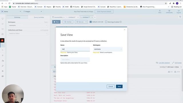 Real-Time Analytics with Rockset - Views Short Demo смотреть онлайн