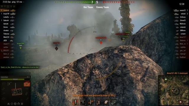 WOT: Hills - KV-1 - 8 frags - Top Gun, Steel Wall смотреть онлайн
