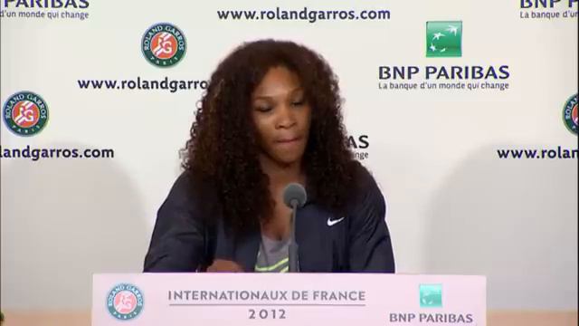 Roland Garros 2012: Serena Williams Interview