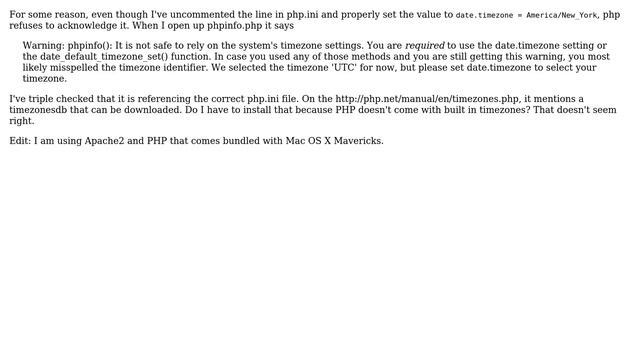 DevOps & SysAdmins: PHP thinks date.timezone isn't set смотреть онлайн