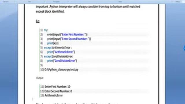 Concept of Exceptions in Python in English смотреть онлайн