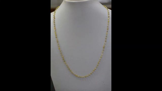 Beautiful YELLOW DIAMOND Faceted Wire Wrapped Rosary Chain 2.5-3 mm / 22 k Gold смотреть онлайн