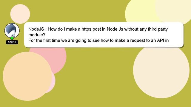 NodeJS : How do I make a https post in Node Js without any third party module? смотреть онлайн