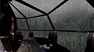 1 час Экстремального Дождя ? и Грома⚡ на Стеклянном Куполе в Глубине Леса - Немедленно Засыпайте