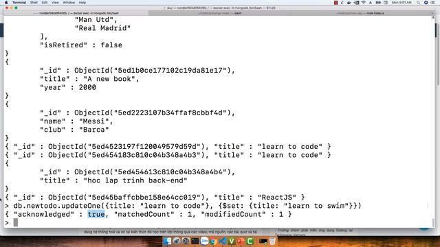 Update dữ liệu trong MongoDB từ MongoDB Shell смотреть онлайн