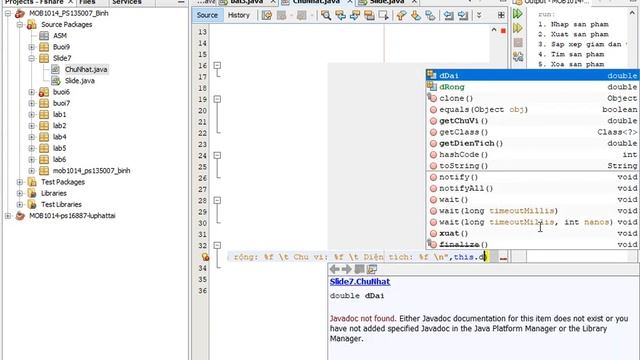 MOB1014.Java 1.Lab 7.Bài 1. Kế Thừa Trong Java смотреть онлайн