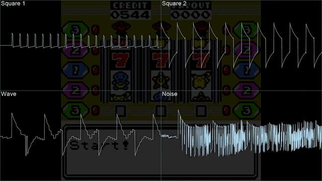 Pokemon GSC - Game Corner - In Oscilloscope View! смотреть онлайн