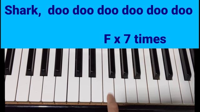 "Baby Shark" simplified piano version смотреть онлайн