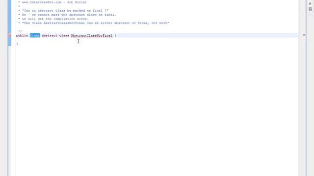 Can we mark Abstract Class as Final in Java смотреть онлайн