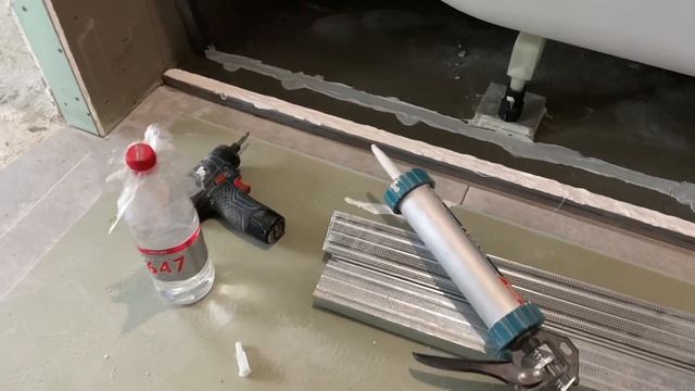 Экран для ванны, гипсокартон и ниша для ног. смотреть онлайн