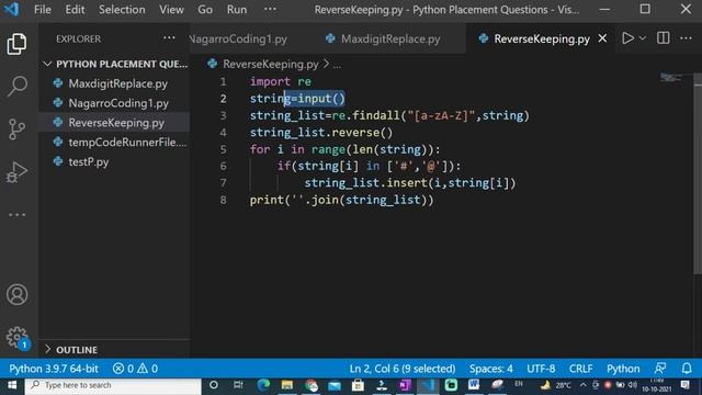 Infytq part 03 | Reverse a string without changing the place of special characters смотреть онлайн
