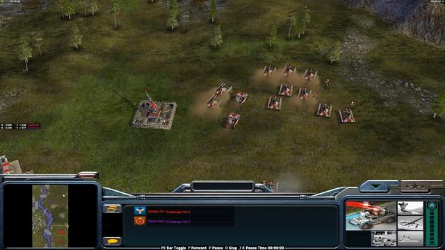 Играю за Лазерного генерала в Command and Conquer - Generals Zero Hour VS Alex_Dead_Man смотреть онлайн