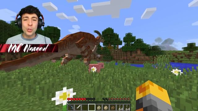 Minecraft DON'T FALL THROUGH THIS DINOSAUR FOOTSTEP CRACK TO UNDERGROUND HOUSE MOD !! Minecraft Mod смотреть онлайн