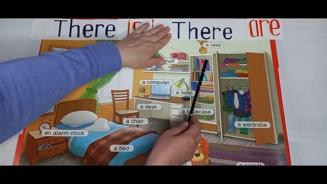 Оборот There is / There are . Описание комнаты на английском языке. смотреть онлайн