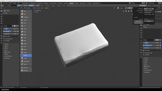 Blender 2.8 Simplify Sculpting Brush смотреть онлайн