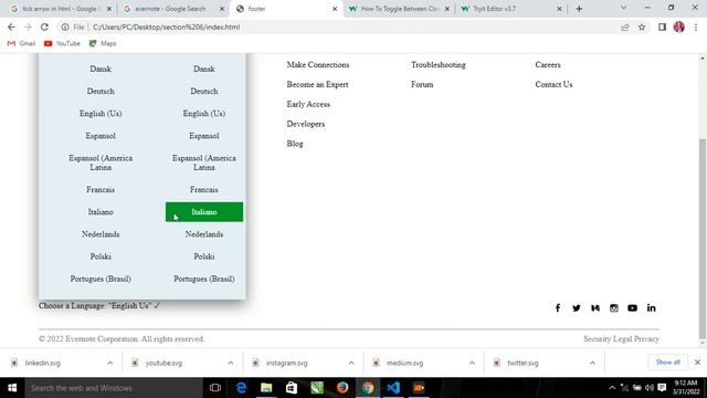 Responsive footer with html css and js смотреть онлайн