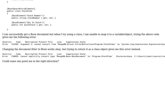 C# MongoDB mapping class смотреть онлайн