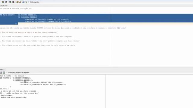 Oracle 1Z0-071 - PK na instrução CREATE TABLE (Questão 10) смотреть онлайн