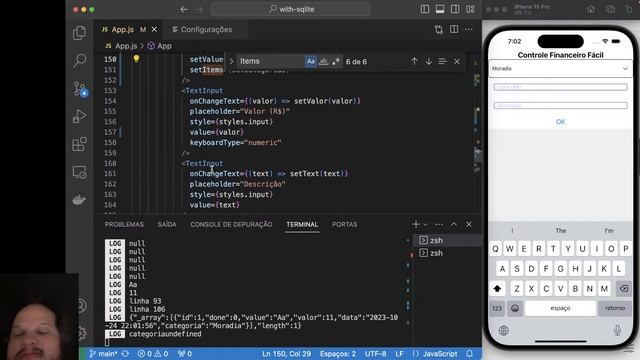 Programando em REACT native - criand combo - app de controle financeiro - AO VIVO - LIVE CODING смотреть онлайн