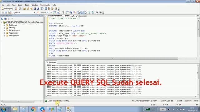 BELAJAR QUERY SQL SERVER (Reindex Table dan Shrink Database) смотреть онлайн