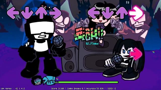 Friday Night Funkin Black Rock Shooter Skin Mod! смотреть онлайн