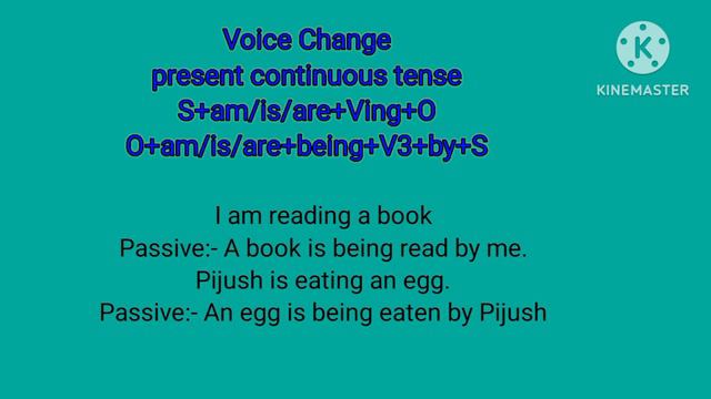 voice change 🔥 Present continuous tense смотреть онлайн