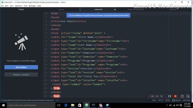 Fee Management System | Python For Web Development Using Flask | MYSQL | HTML смотреть онлайн