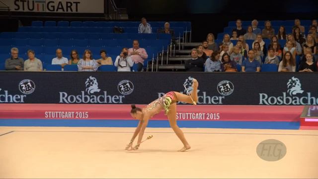 Sabina ASHIRBAYEVA (KAZ) 2015 Rhythmic Worlds Stuttgart - Qualifications Clubs смотреть онлайн