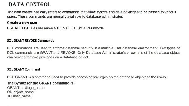 DCLgrant and revoke command смотреть онлайн