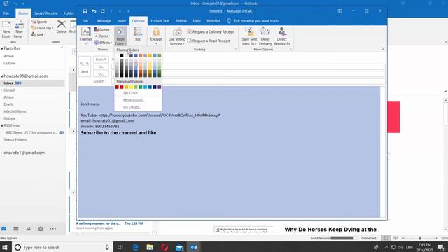 How to Change Background of an Email in Outlook смотреть онлайн