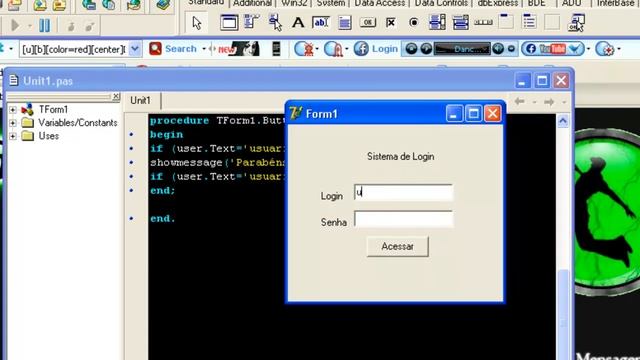 Dephi 7 - Criando Sistema de Login sem Banco de Dados смотреть онлайн