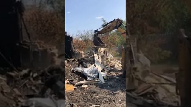 ? Снос сгоревшего дома на даче в Воронеже, Бабяково, (ломаем стены) смотреть онлайн