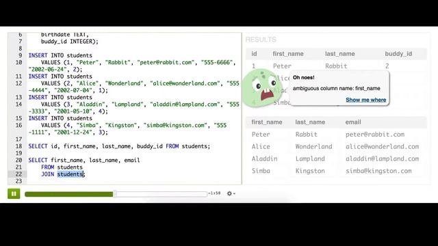 Joining tables to themselves with self-joins | Computer Programming | Khan Academy смотреть онлайн