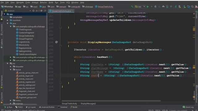 Firebase Group Chat App Android Studio Tutorial 21 Display Android Group Chat Messages смотреть онлайн