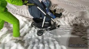 Лыжи для коляски Накладки лыжи на колёса #отзывы #обзор #прогулочнаяколяска