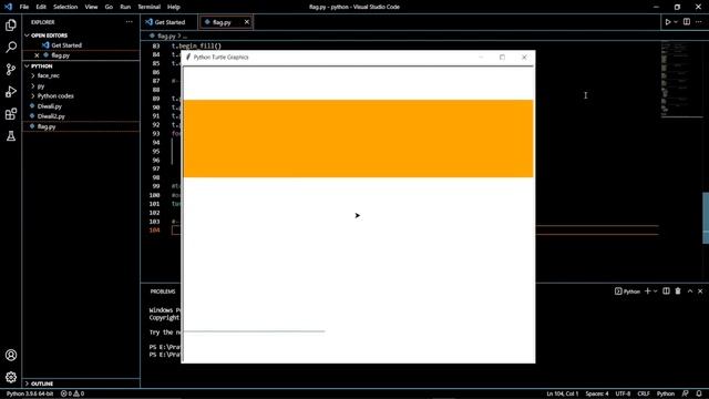 Draw Indian Flag using Python | Library Used - Turtle | смотреть онлайн