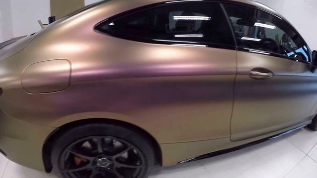 Car Wrap - Satin Aubergine Bronze Mercedes Benz C43 AMG by Wrap Workz Hong Kong смотреть онлайн