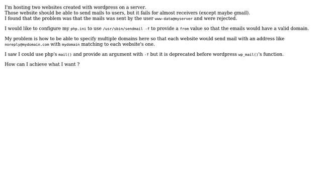 DevOps & SysAdmins: How to properly use sendmail with php with mutliple domain? смотреть онлайн