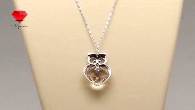 Bije.ru: Подвеска в виде совы и сердца с кристаллами Swarovski Landrien (Ландриен) смотреть онлайн