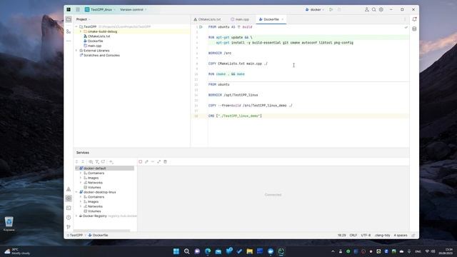 Как сделать программу на C++ для Docker смотреть онлайн