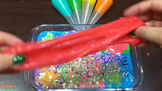 RAINBOW with BALLOONS and more into Glossy slime !!! Satisfying Tom Slime #1945 смотреть онлайн
