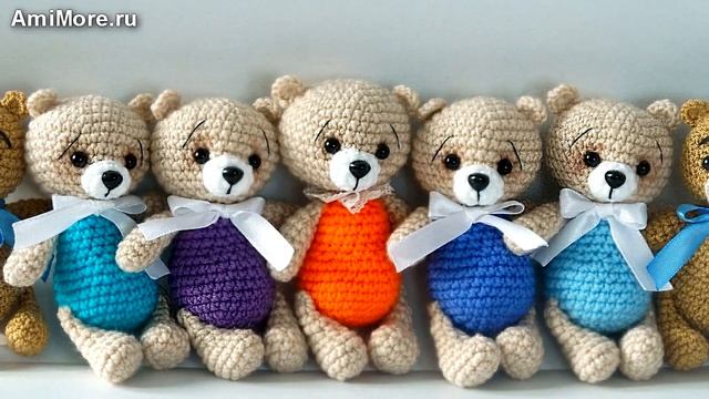 Амигуруми: схема Миниатюрного Мишки. Игрушки вязаные крючком. Free crochet patterns. смотреть онлайн