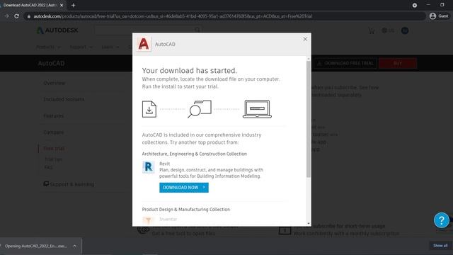 طريقة تحميل برنامج اوتوكاد النسخة التجريبية مجانا | AutoCAD free trial смотреть онлайн